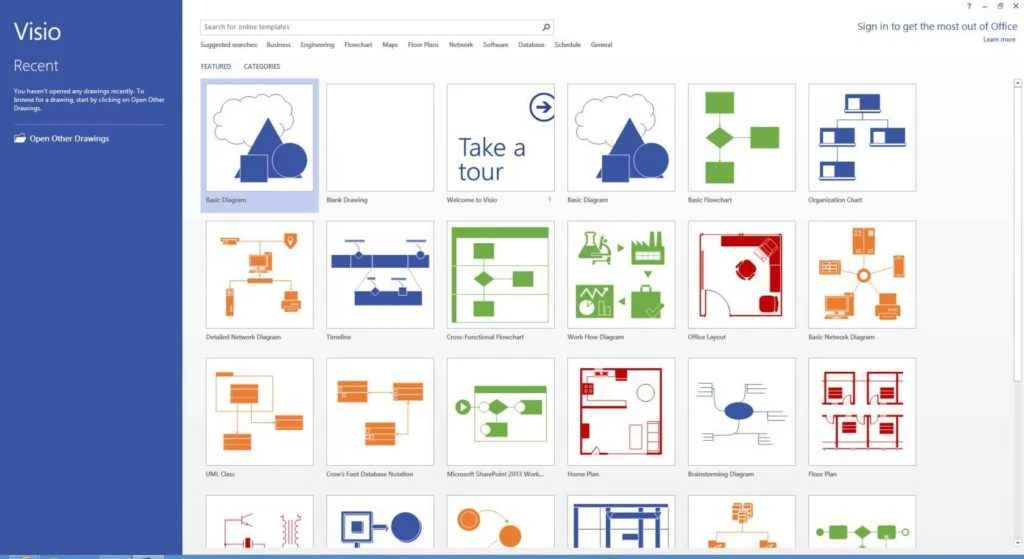 Microsoft Visio — لقطة شاشة 1
